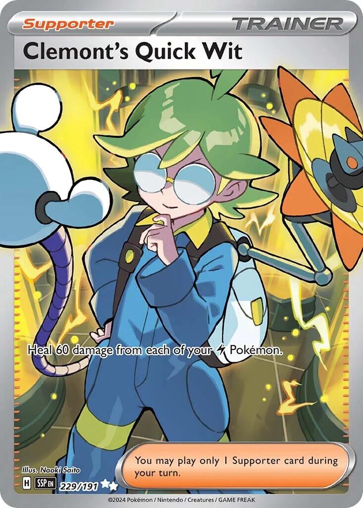 Clemont's Quick Wit (229/191) [Scarlet & Violet: Surging Sparks] | Total Play