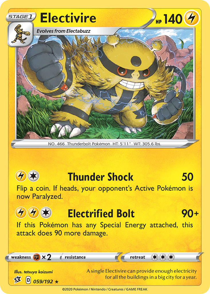 Electivire (059/192) [Sword & Shield: Rebel Clash] | Total Play