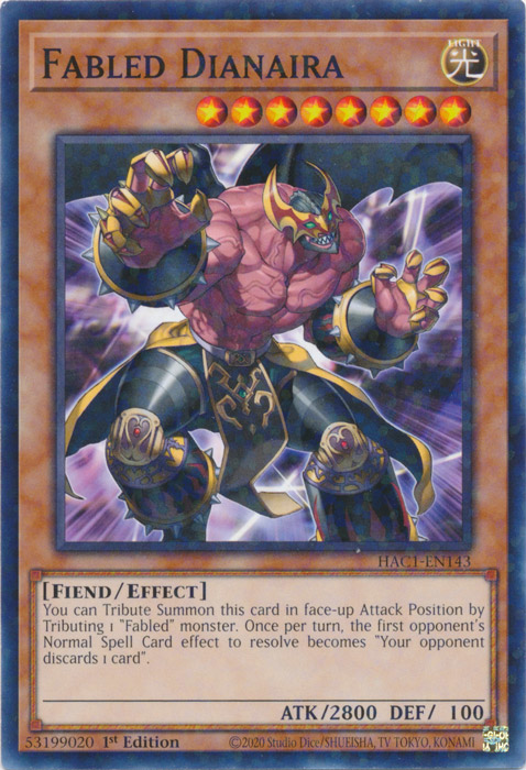 Fabled Dianaira (Duel Terminal) [HAC1-EN143] Common | Total Play