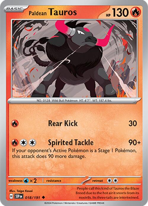 Paldean Tauros (018/191) [Scarlet & Violet: Surging Sparks] | Total Play