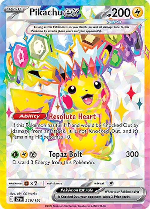 Pikachu ex (219/191) [Scarlet & Violet: Surging Sparks] | Total Play