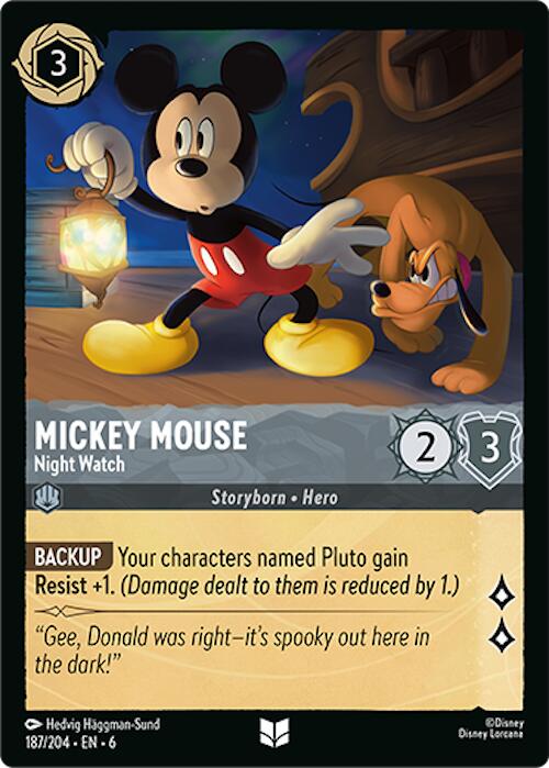 Mickey Mouse - Night Watch (187/204) [Azurite Sea] | Total Play