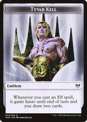 Treasure // Tyvar Kell Emblem Double-Sided Token [Kaldheim Tokens] | Total Play