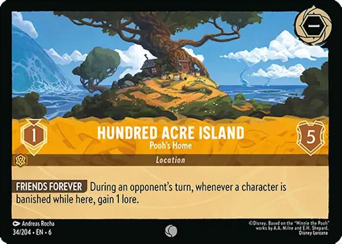 Hundred Acre Island - Pooh's Home (34/204) [Azurite Sea] | Total Play