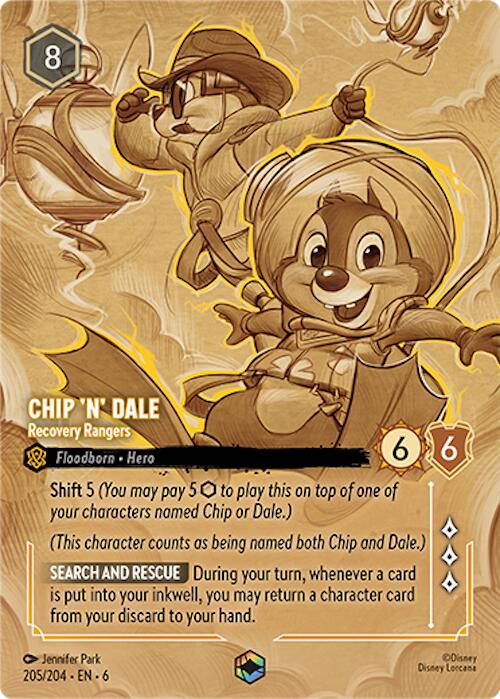 Chip 'n' Dale - Recovery Rangers (Enchanted) (205/204) [Azurite Sea] | Total Play