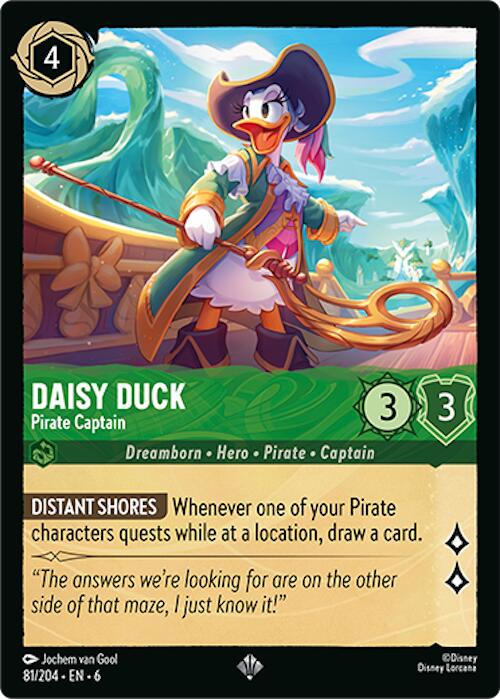 Daisy Duck - Pirate Captain (81/204) [Azurite Sea] | Total Play