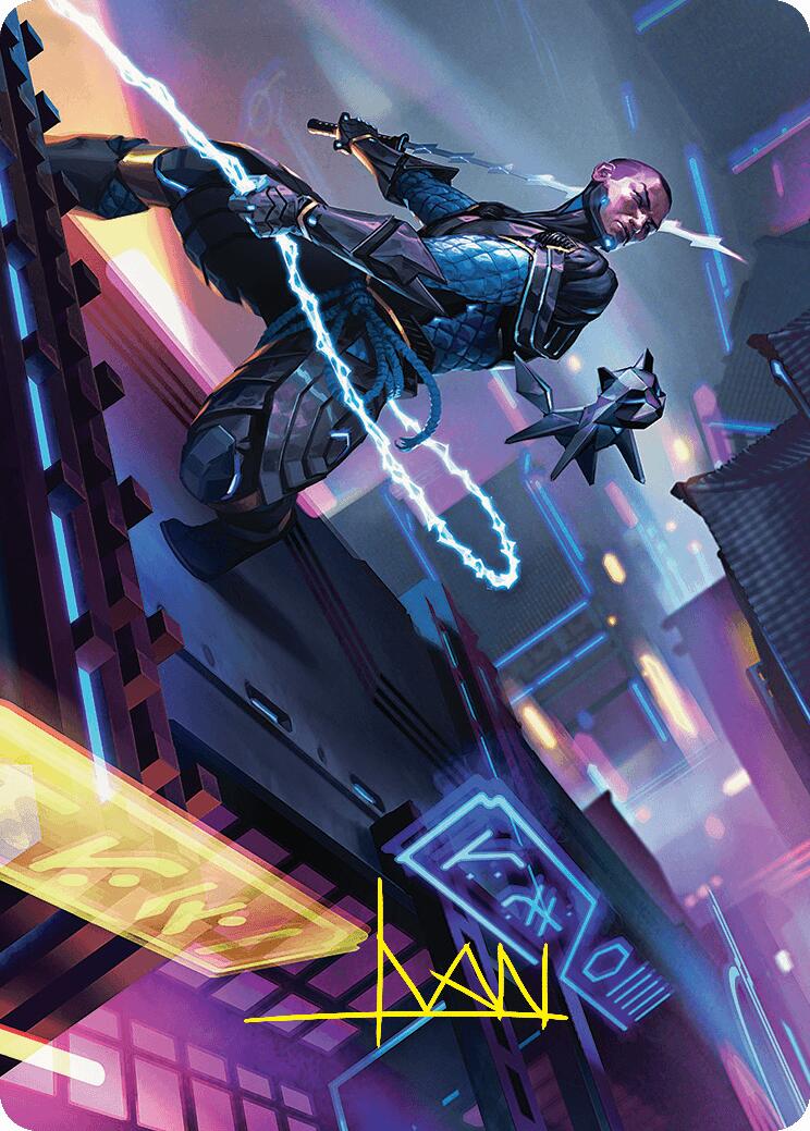 Kaito, Cunning Infiltrator Art Card (51/54) (Gold-Stamped Signature) [Foundations Art Series] | Total Play