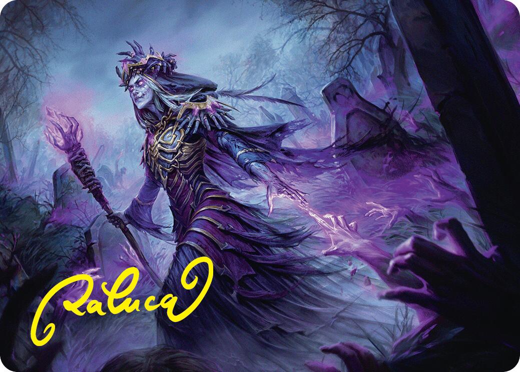 Zul Ashur, Lich Lord Art Card (10/54) (Gold-Stamped Signature) [Foundations Art Series] | Total Play