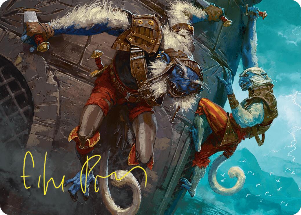 Goblin Boarders Art Card (11/54) (Gold-Stamped Signature) [Foundations Art Series] | Total Play