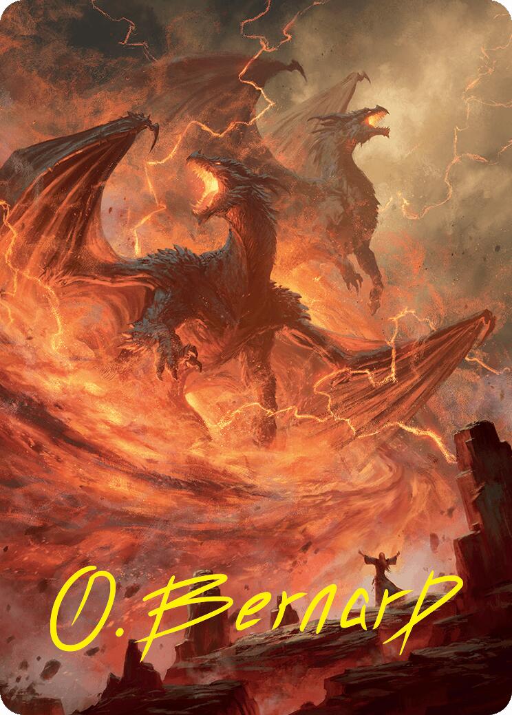 Rite of the Dragoncaller Art Card (38/54) (Gold-Stamped Signature) [Foundations Art Series] | Total Play