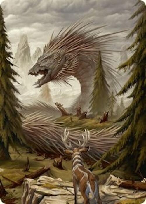 Quilled Greatwurm Art Card (44/54) [Foundations Art Series] | Total Play