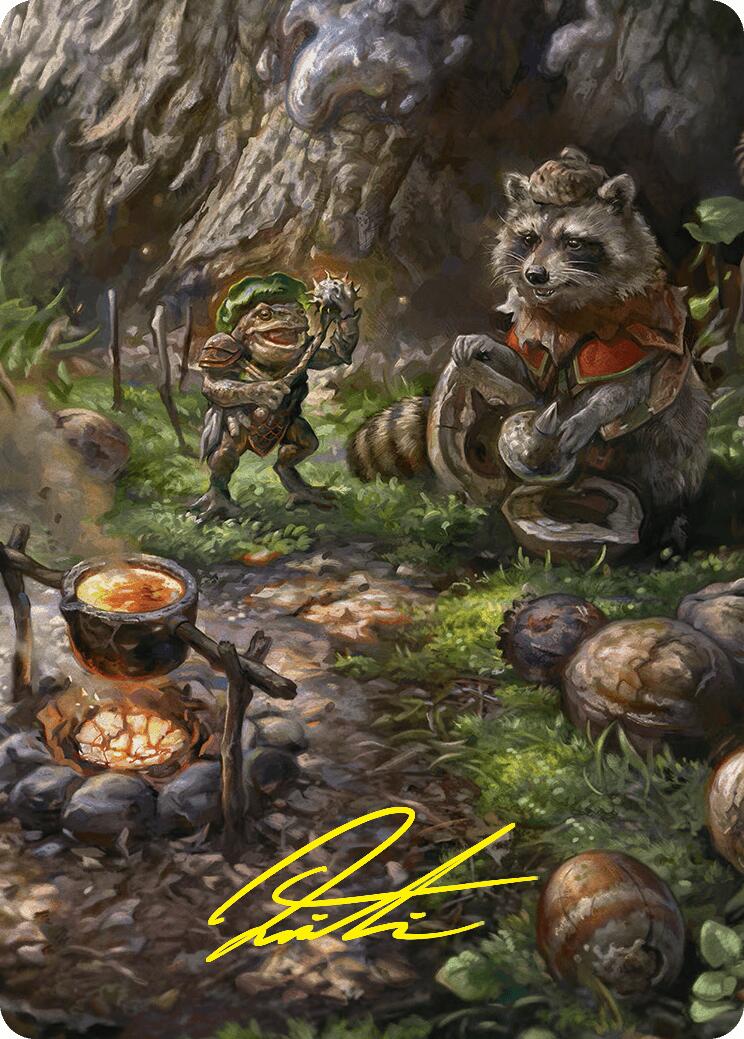 Sylvan Scavenging Art Card (46/54) (Gold-Stamped Signature) [Foundations Art Series] | Total Play