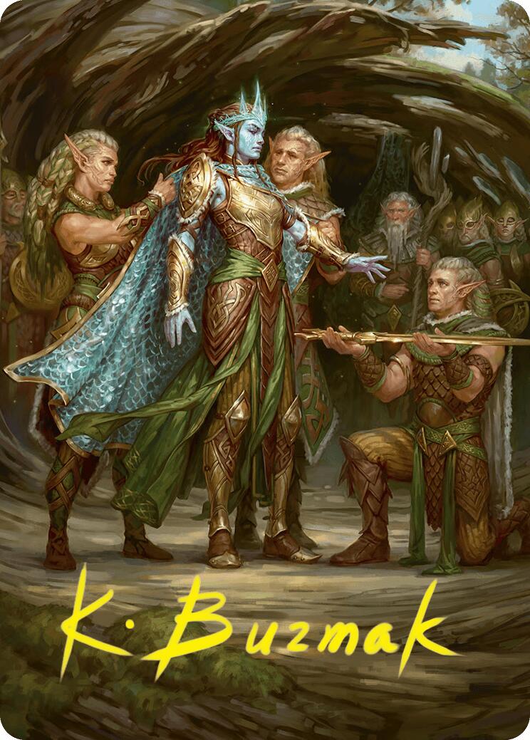 Lathril, Blade of the Elves Art Card (48/54) (Gold-Stamped Signature) [Foundations Art Series] | Total Play