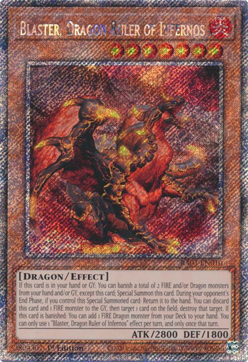 Blaster, Dragon Ruler of Infernos (Platinum Secret Rare) [RA03-EN010] Platinum Secret Rare | Total Play