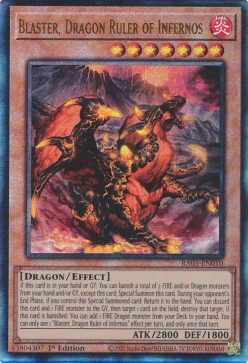 Blaster, Dragon Ruler of Infernos (UTR) [RA03-EN010] Prismatic Ultimate Rare | Total Play