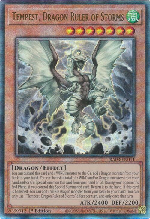 Tempest, Dragon Ruler of Storms (UTR) [RA03-EN011] Prismatic Ultimate Rare | Total Play