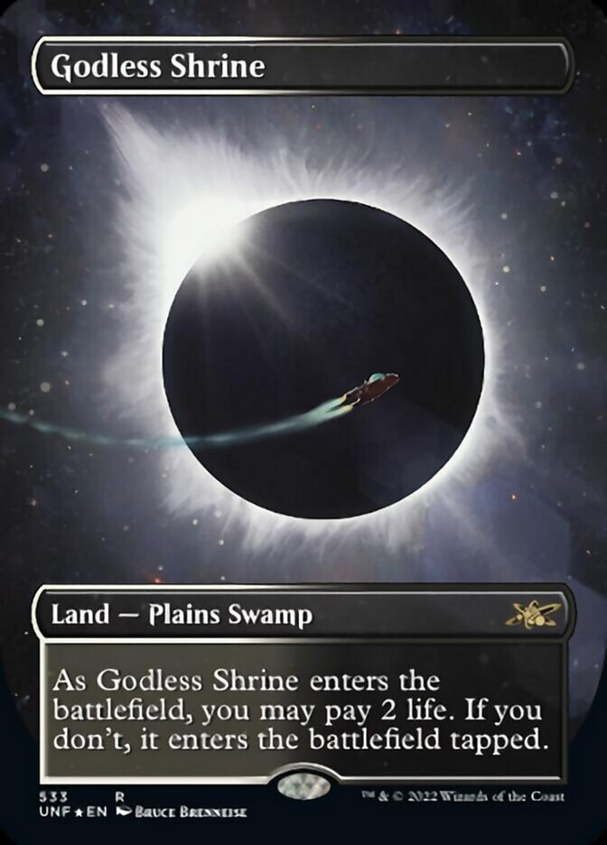 Godless Shrine (Borderless) (Galaxy Foil) [Unfinity] | Total Play