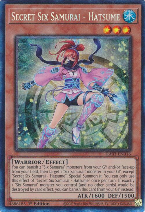 Secret Six Samurai - Hatsume (CR) [RA03-EN016] Prismatic Collector's Rare | Total Play