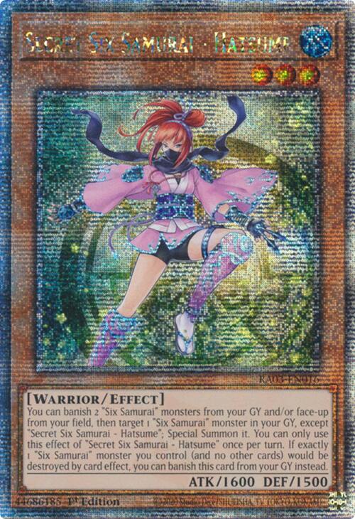 Secret Six Samurai - Hatsume (Quarter Century Secret Rare) [RA03-EN016] Quarter Century Secret Rare | Total Play