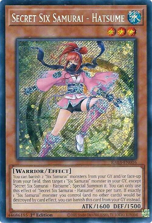 Secret Six Samurai - Hatsume (Secret Rare) [RA03-EN016] Secret Rare | Total Play