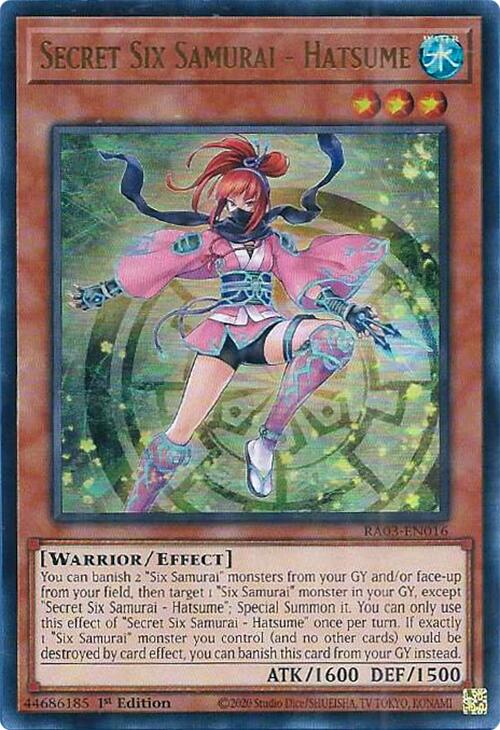 Secret Six Samurai - Hatsume (UR) [RA03-EN016] Ultra Rare | Total Play