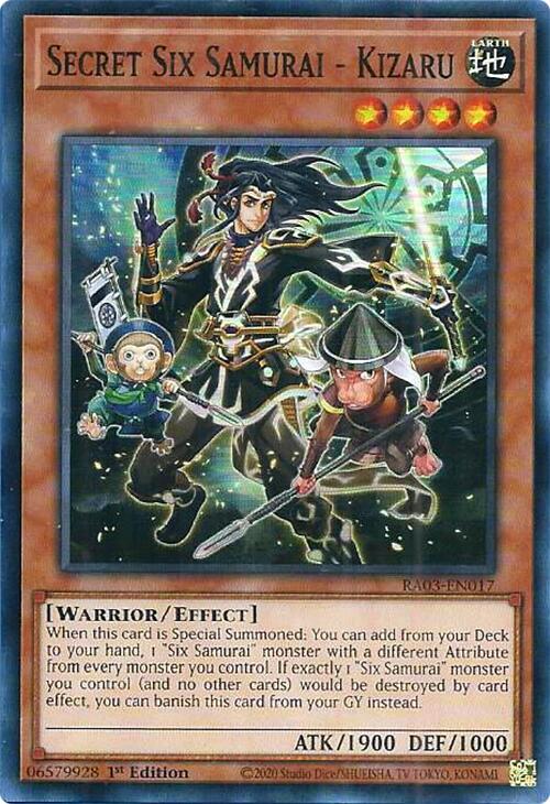 Secret Six Samurai - Kizaru [RA03-EN017] Super Rare | Total Play