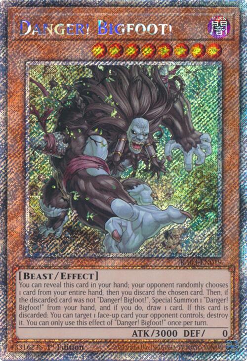 Danger! Bigfoot! (Platinum Secret Rare) [RA03-EN019] Platinum Secret Rare | Total Play