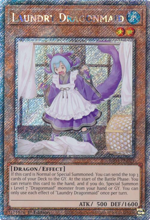 Laundry Dragonmaid (Platinum Secret Rare) [RA03-EN021] Platinum Secret Rare | Total Play