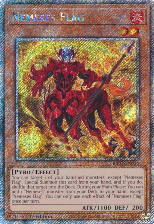 Nemeses Flag (Platinum Secret Rare) [RA03-EN024] Platinum Secret Rare | Total Play