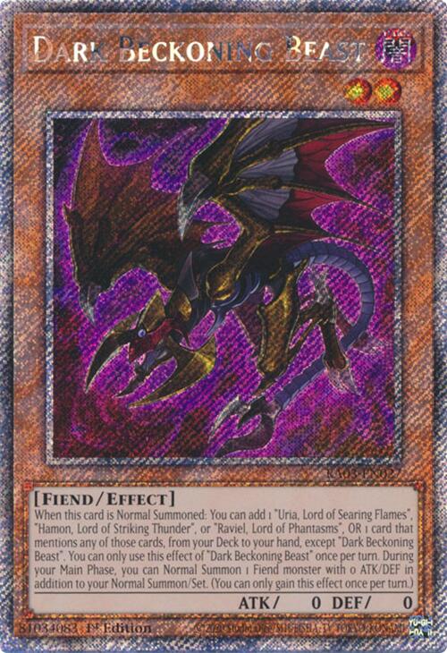 Dark Beckoning Beast (Platinum Secret Rare) [RA03-EN027] Platinum Secret Rare | Total Play