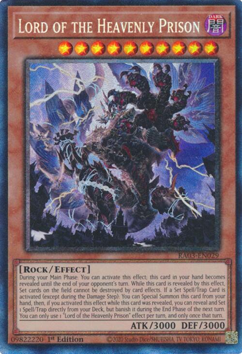 Lord of the Heavenly Prison (CR) [RA03-EN029] Prismatic Collector's Rare | Total Play