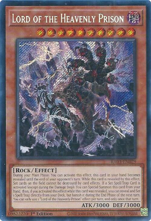 Lord of the Heavenly Prison (Secret Rare) [RA03-EN029] Secret Rare | Total Play