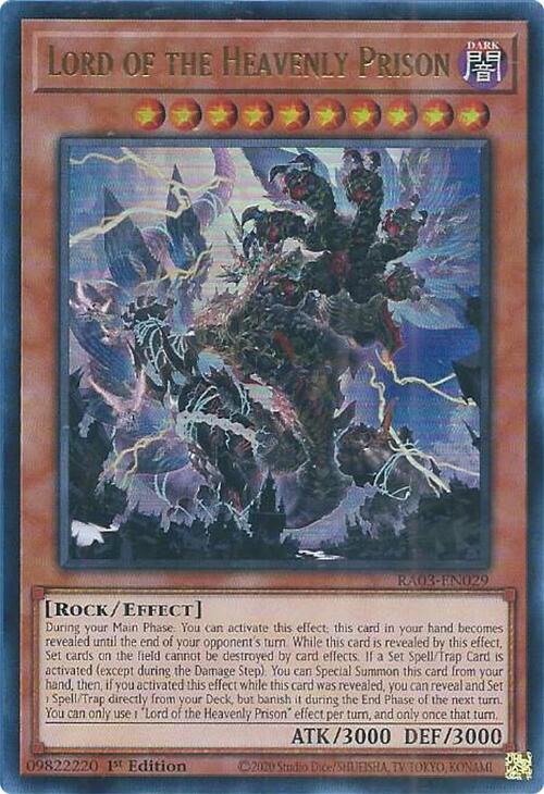 Lord of the Heavenly Prison (UR) [RA03-EN029] Ultra Rare | Total Play