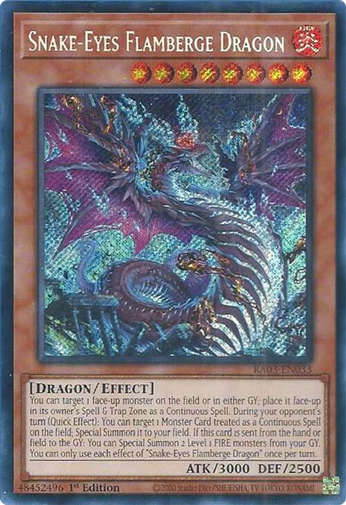 Snake-Eyes Flamberge Dragon (Secret Rare) [RA03-EN033] Secret Rare | Total Play