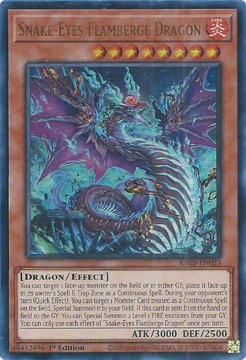 Snake-Eyes Flamberge Dragon (UR) [RA03-EN033] Ultra Rare | Total Play