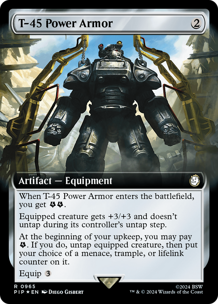 T-45 Power Armor (Extended Art) (Surge Foil) [Fallout] | Total Play