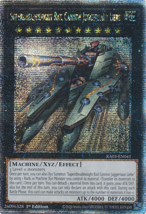 Superdreadnought Rail Cannon Juggernaut Liebe (Quarter Century Secret Rare) [RA03-EN041] Quarter Century Secret Rare | Total Play