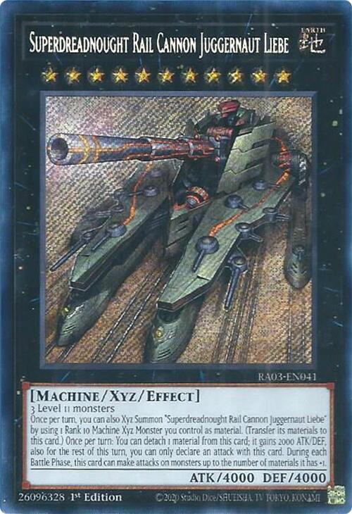 Superdreadnought Rail Cannon Juggernaut Liebe (Secret Rare) [RA03-EN041] Secret Rare | Total Play