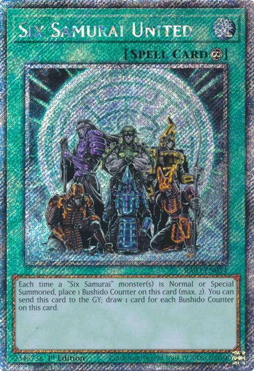 Six Samurai United (Platinum Secret Rare) [RA03-EN054] Platinum Secret Rare | Total Play