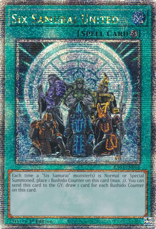 Six Samurai United (Quarter Century Secret Rare) [RA03-EN054] Quarter Century Secret Rare | Total Play