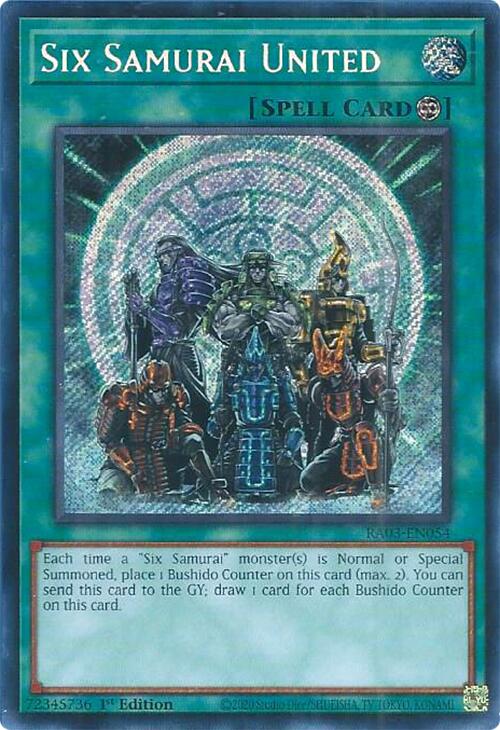 Six Samurai United (Secret Rare) [RA03-EN054] Secret Rare | Total Play