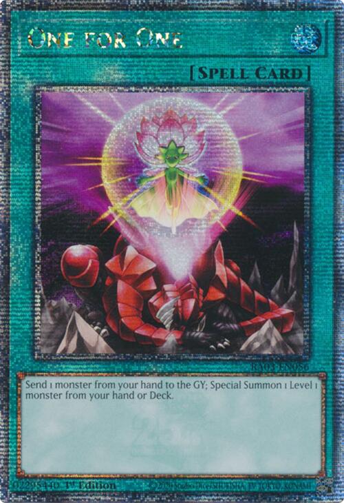 One for One (Quarter Century Secret Rare) [RA03-EN056] Quarter Century Secret Rare | Total Play