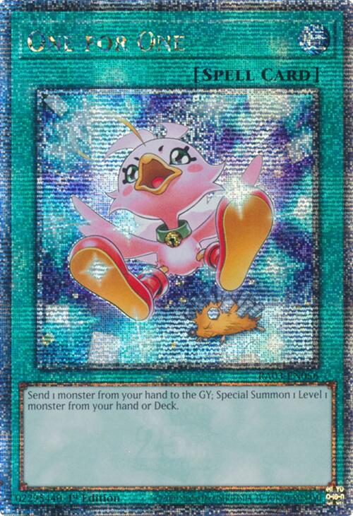 One for One (Alternate Art) (Quarter Century Secret Rare) [RA03-EN056] Quarter Century Secret Rare | Total Play