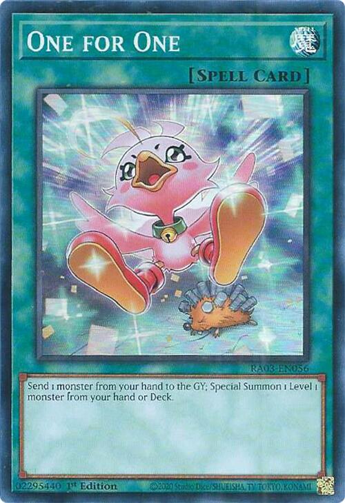 One for One (Alternate Art) [RA03-EN056] Super Rare | Total Play
