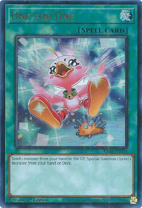 One for One (Alternate Art) (UR) [RA03-EN056] Ultra Rare | Total Play