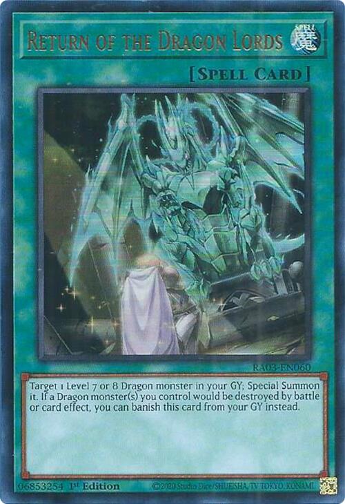 Return of the Dragon Lords (UR) [RA03-EN060] Ultra Rare | Total Play