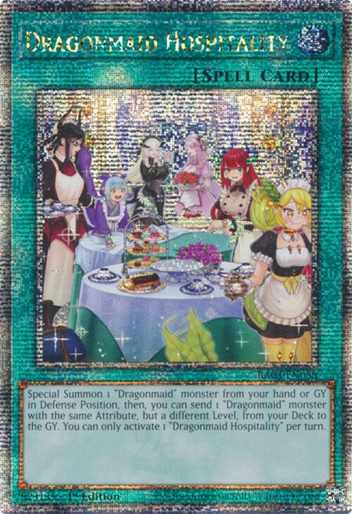 Dragonmaid Hospitality (Alternate Art) (Quarter Century Secret Rare) [RA03-EN068] Quarter Century Secret Rare | Total Play