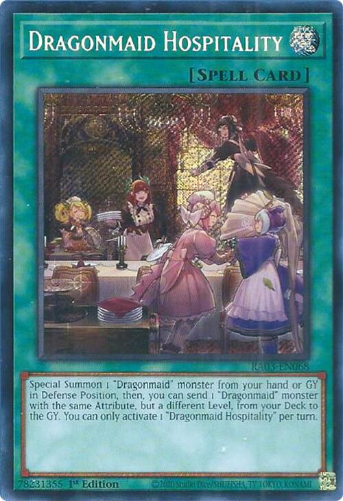 Dragonmaid Hospitality (Secret Rare) [RA03-EN068] Secret Rare | Total Play