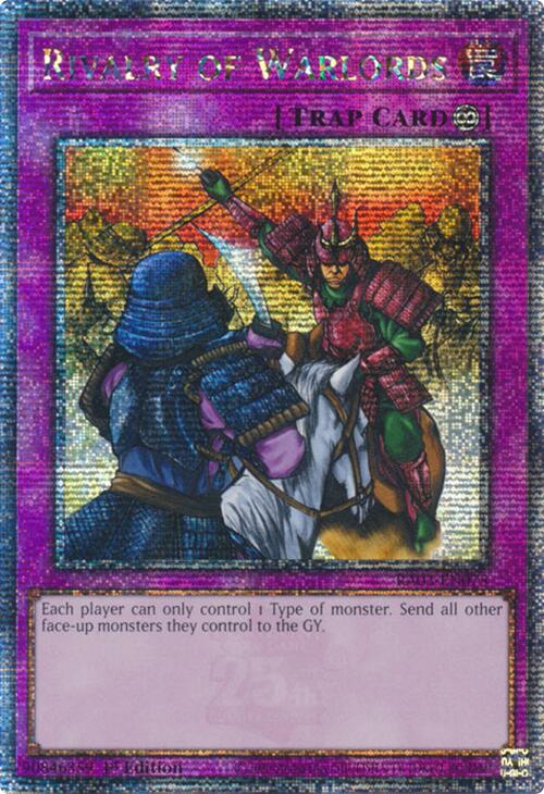 Rivalry of Warlords (Quarter Century Secret Rare) [RA03-EN075] Quarter Century Secret Rare | Total Play