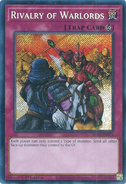 Rivalry of Warlords (Secret Rare) [RA03-EN075] Secret Rare | Total Play